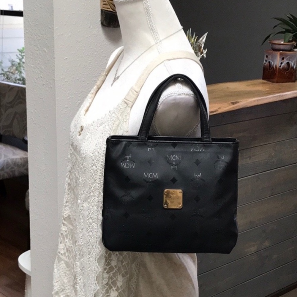 Rare Authentic MCM Honshu Black Small Tote Bag